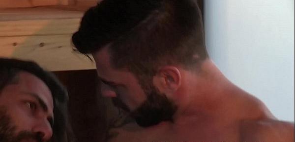  RagingStallion Hot Hairy Daddy Adam Ramzi Fucked In Sauna